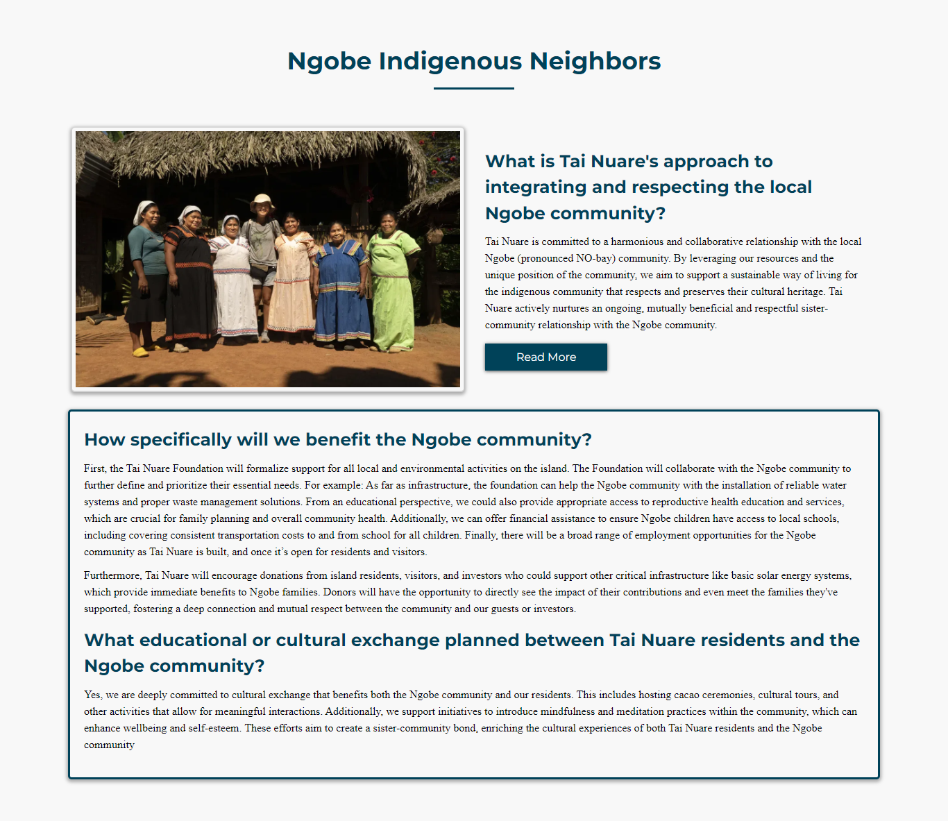 Ngobe Indigenous Neighbors